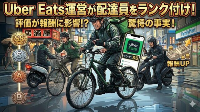 Uber Eats：配達員にランク付けて報酬差を？